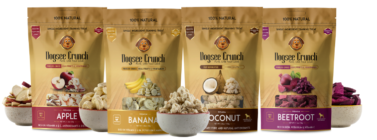 packs of dogsee crunch training treats