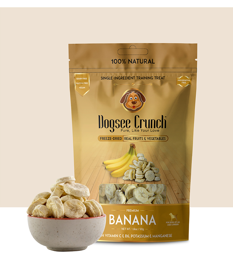 Dogsee Crunch India Grainfree Banana Dog Treats Dogsee