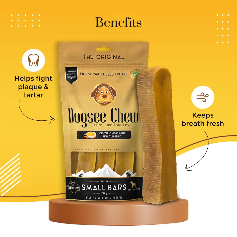 Benefits - Turmeric Long Lasting Dental Chews for Small Dogs