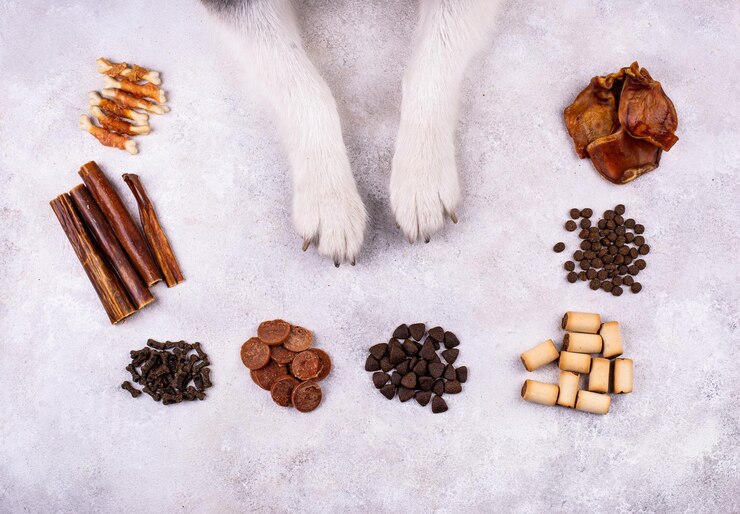 assortment dog treats snack