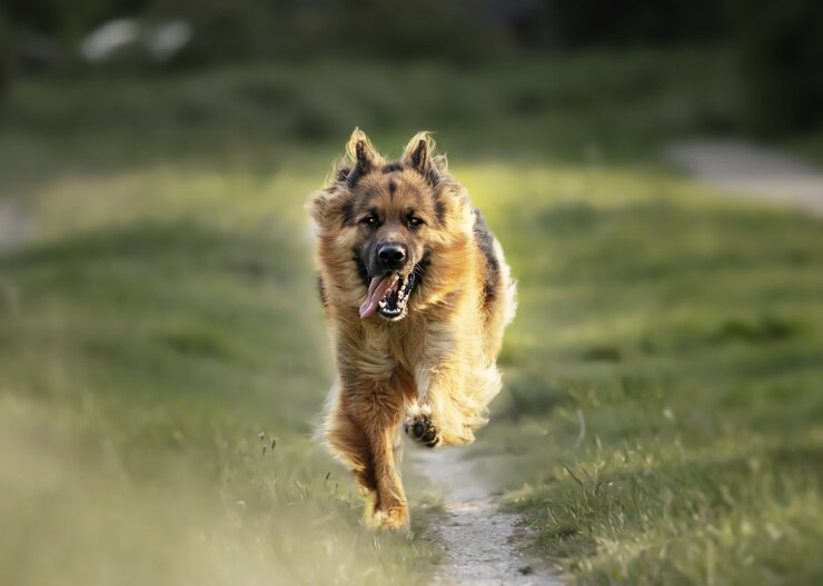 shot adorable german shepherd