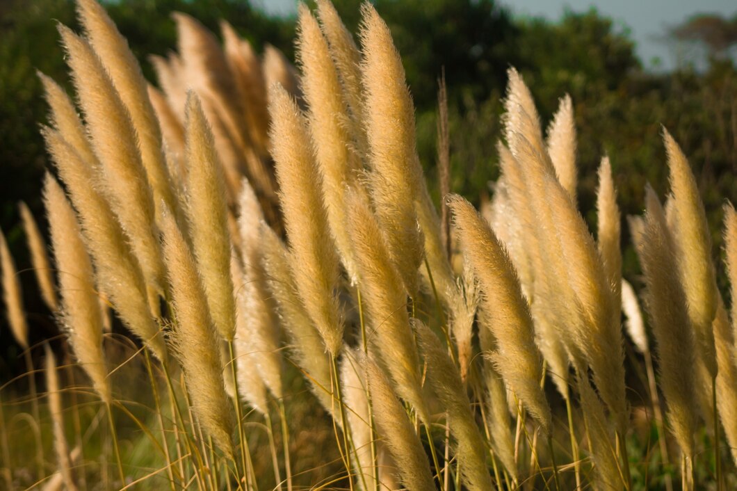 several wheat spikes